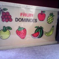 Дървено домино с плодове, снимка 1 - Игри и пъзели - 39378882