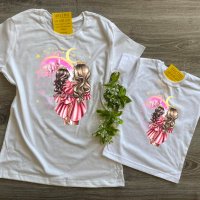 Комплект еднакви тениски за майка и дъщеря , снимка 8 - Тениски - 36898724