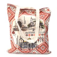 Сувенирна чанта, текстилна - тип пазарска - декорирана със забележителности от България 33см Х 37см , снимка 7 - Други - 44396278