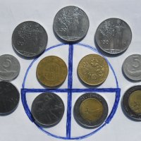 Лот монети Италия , лири, снимка 6 - Нумизматика и бонистика - 30397674