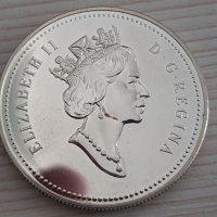 1 сребърен долар 1990 година Канада Елизабет II сребро ТОП, снимка 4 - Нумизматика и бонистика - 37435993