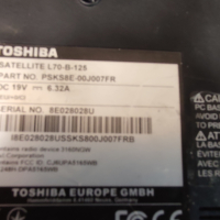 Лаптоп Toshiba Satellite L70-B-125, снимка 4 - Части за лаптопи - 44774559