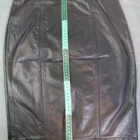 Vinceotto S кожена пола с цип по цялата дължина, снимка 7 - Поли - 39585048