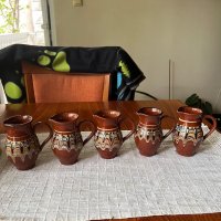 5 канички керамика Троян 1974 г., снимка 1 - Сервизи - 40788313