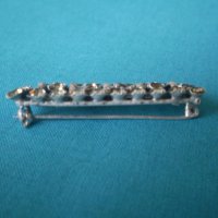 Стара Брошка кристал с сребърно покритие , снимка 7 - Антикварни и старинни предмети - 37983388