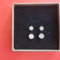 Уникални сребърни обеци с камъни 3, снимка 1 - Обеци - 44762108