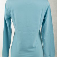 Памучна дамска блуза в светлосиньо Jimmy Sanders - L, снимка 3 - Блузи с дълъг ръкав и пуловери - 42893109