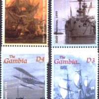 Чисти марки Кораби Платноходи 2001 от Гамбия, снимка 1 - Филателия - 44668131