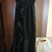 AMN madness national. Интересна дълга черна рокля, без презрамки #отговаря на размер S и M , снимка 11 - Рокли - 29571718