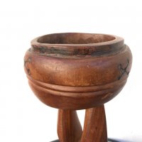 Ръчна дърворезба- африкански пепелник №1019, снимка 5 - Антикварни и старинни предмети - 34537596