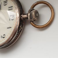 Сребърен джобен часовник, снимка 9 - Антикварни и старинни предмети - 42682316