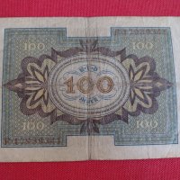Райх банкнота  100 марки 1920г. Германия перфектна за колекционери 28299, снимка 6 - Нумизматика и бонистика - 37153286