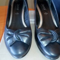 Jana Дамски кожени обувки с ток 5-6см , №38,5 черни, стелка 25см, снимка 14 - Дамски обувки на ток - 29080281