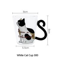 Чаша “Бяла котка”, снимка 4 - Чаши - 42841000