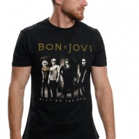 Нова мъжка тениска с дигитален печат на музикалната група BON JOVI, снимка 3 - Тениски - 27833190