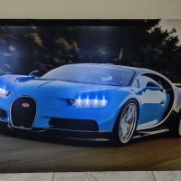 Светеща картина с LED осветление - Bugatti Chiron , снимка 2 - Картини - 39815574