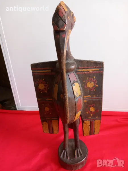 19Век Дървена Скулптура СЕНУФО , Птица Носорог, Кот д'Ивоар, снимка 1