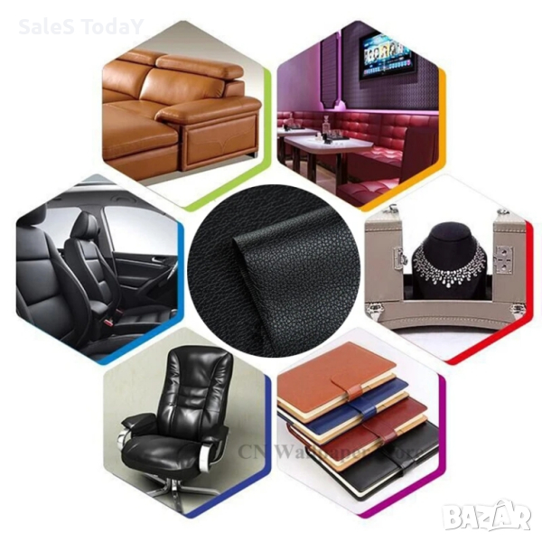 Ремонтна кожа за поправка на мебели, 50*70см, самозалепващата, снимка 1