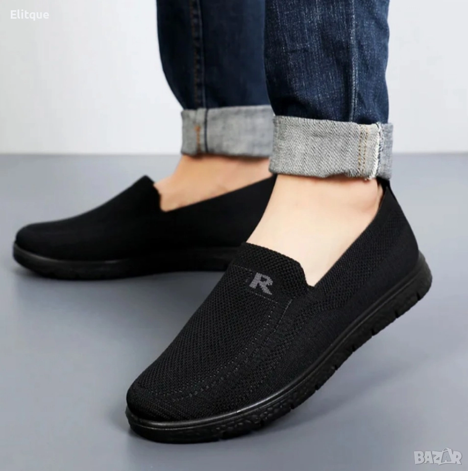 Спортно-елегантни мъжки текстилни мокасини за всяка повод, снимка 1