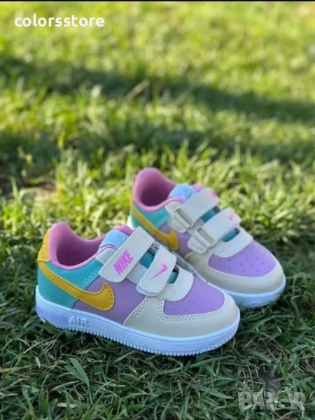 Детски маратонки с лепенки-многоцветни/BR158p, снимка 1