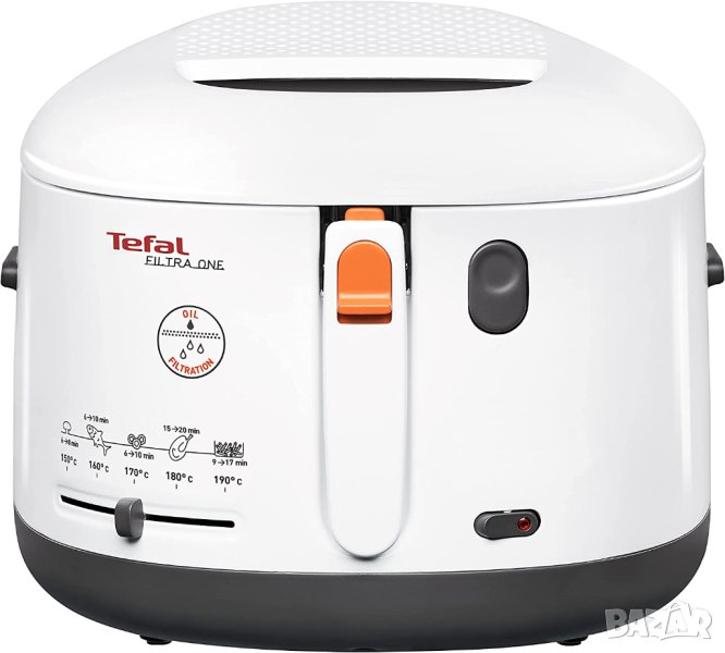 Фритюрник Tefal FF162131 Filtra One, coolwall, Регулируем термостат, 1,2 кг, Бял, снимка 1