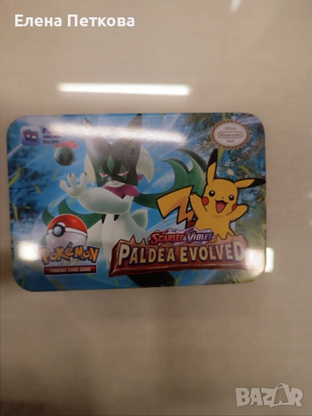 Pokemon карти, метална кутия, снимка 1