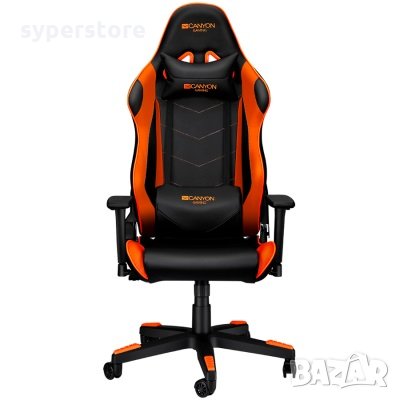 Геймърски стол CANYON CND-SGCH4, Deimos GС-4 Черно-оранжев, геймърски стол с ергономичен дизайн, снимка 1