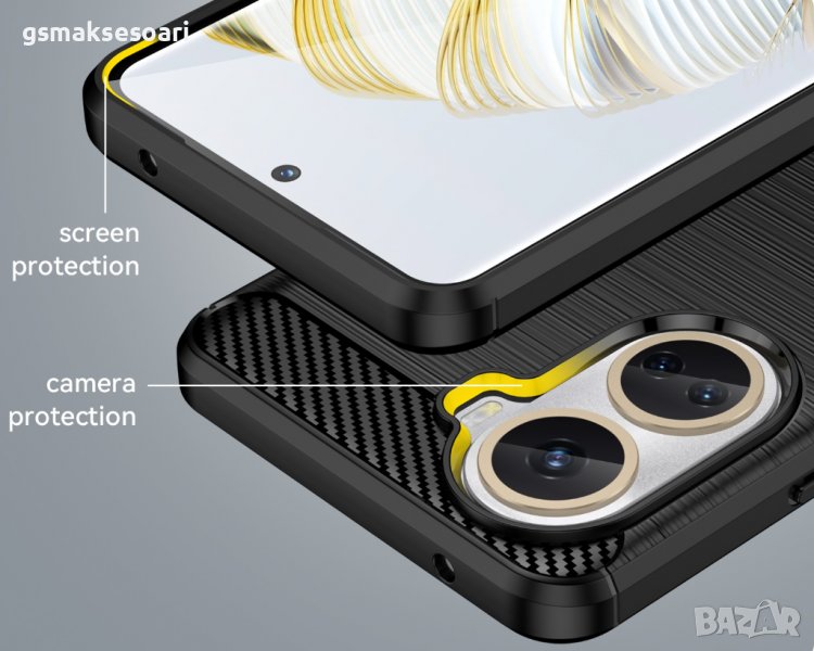 Huawei Nova 10 SE - Удароустойчив Кейс Гръб CARBON в Калъфи, кейсове в ...