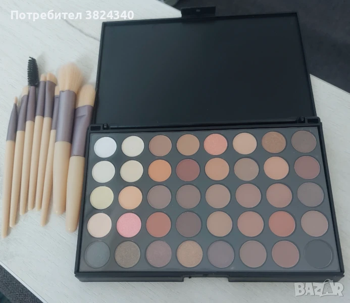 Лот палитра сенки за очи с четки за грим, снимка 1