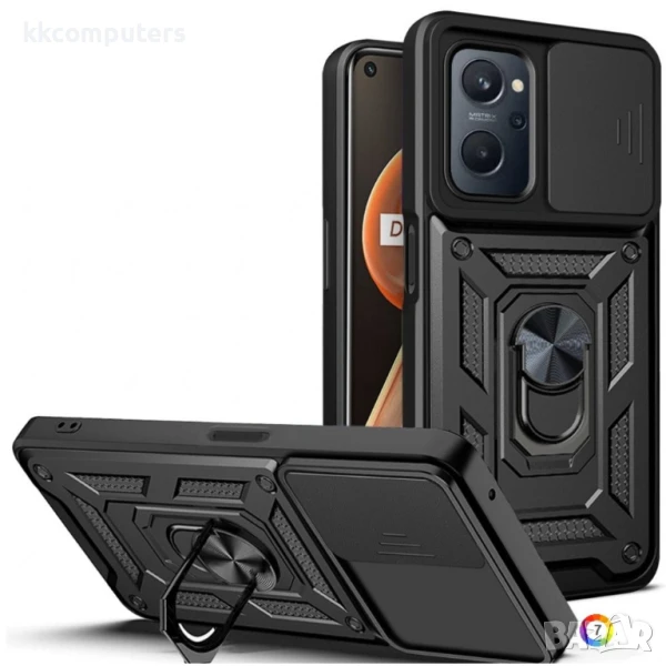 Realme 9i/Oppo A36/A76 Удароустойчив Ring Holder Калъф и Протектор, снимка 1