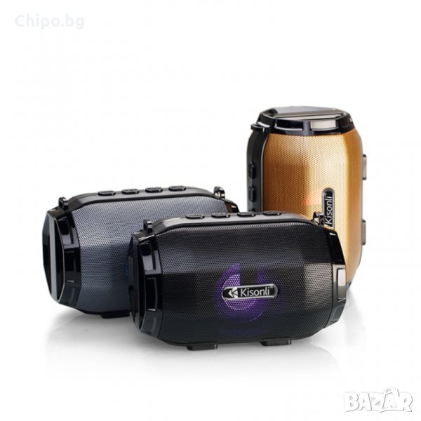 Тонколона Kisonli LED-904, Bluetooth, USB, SD, FM, Различни цветове, снимка 1