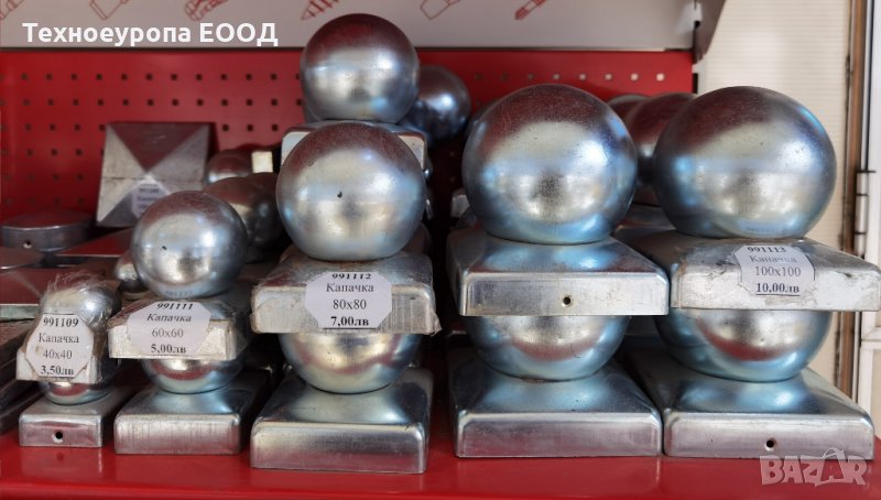 Метални капачки за оградни колове, снимка 1