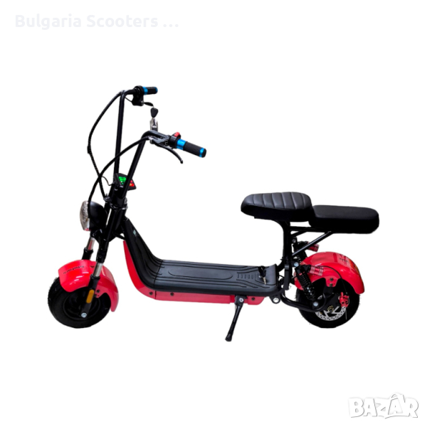 Електрически скутер mini Harley с двойна седалка 1200W - Red, снимка 1