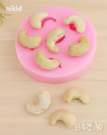 Кашу ядки силиконов молд форма фондан смола декор, снимка 1