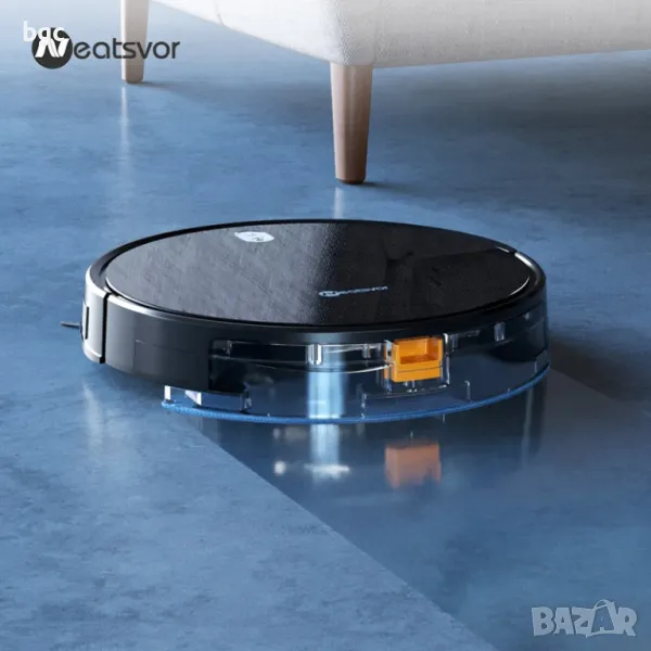 Робот прахосмукачка Neatsvor X520, 6000Pa, 5200mAh, 75 мм височина, моп, до 250m2, черен, снимка 1