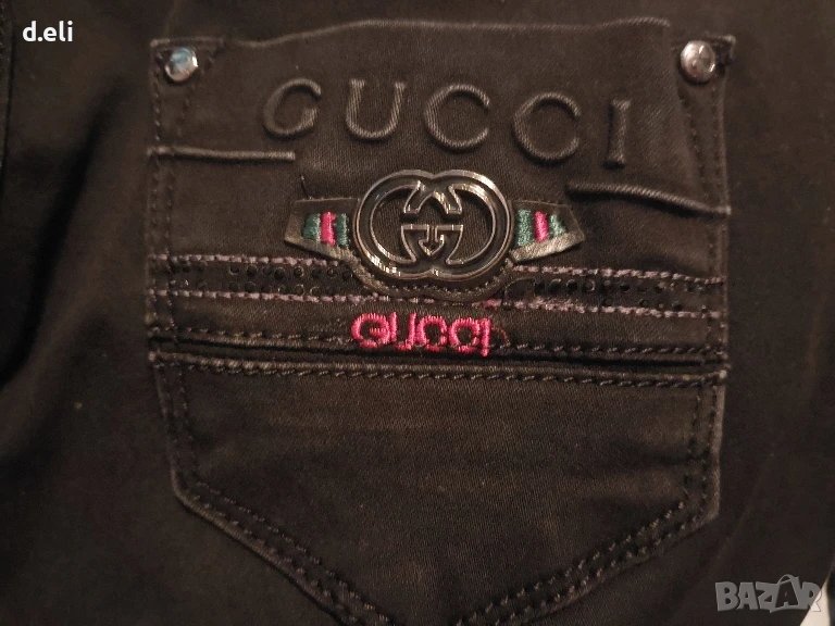 GUCCI Original Size 30 Страхотни черни дънки, снимка 1