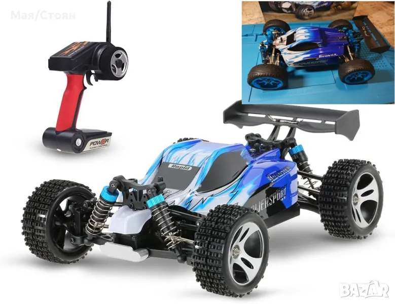 RC Бъги WLtoys A959 50km/h  1/18 4WD с модификации , снимка 1
