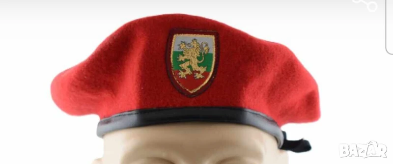 военна шапка барета червена барета военна екипировка - 57/58 см. армейски, снимка 1