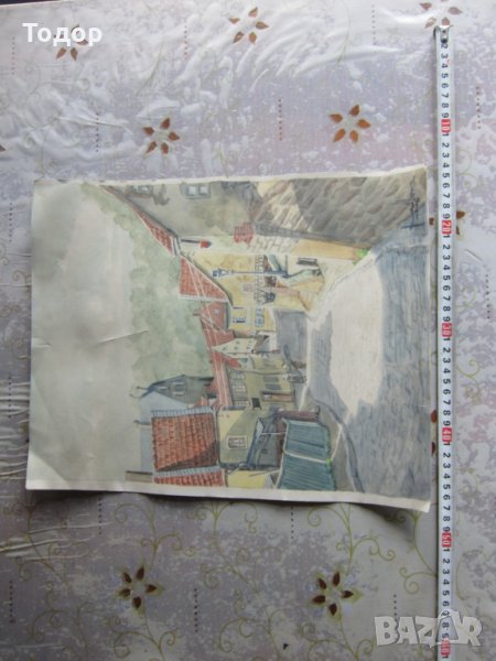 Стара рисувана картина 1946 , снимка 1