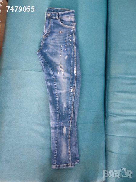 Дамски уникални дънки, М размер, снимка 1