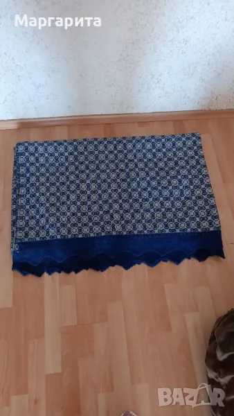 Ръчно тъкани килим и покривало, вълнени, снимка 1