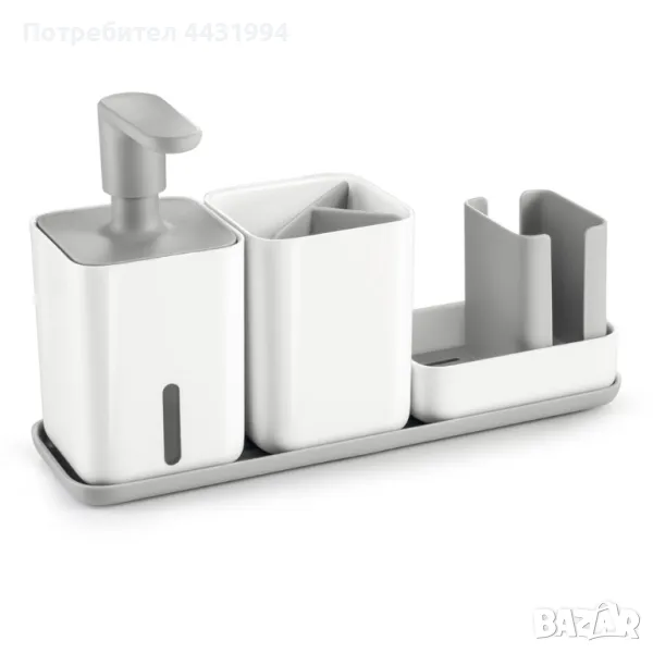 Органайзер за мивка с дозатор за течен сапун и чашка Tescoma Puro, снимка 1