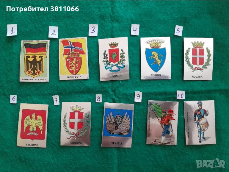 Figurine “Tutta Europa” old stickers/ Стари италиански стикери от 1970, снимка 1