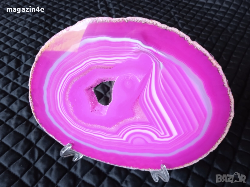 Голяма плочка от естествен ахат,скъпоценен камък за хармония и дълголетие,Родопи,Родопис,, снимка 1