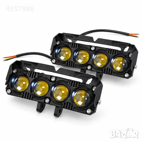 Халоген за мпс 4LED 12-24V - БЯЛО/ЖЪЛТО, 1бр, снимка 4 - Аксесоари и консумативи - 56228112