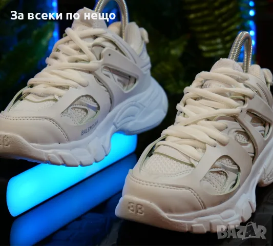 Balenciaga track Унисекс Маратонки👟Дамски Маратонки👟Мъжки Спортни Обувки Цвят- Бяло Код S468, снимка 3 - Маратонки - 55933987