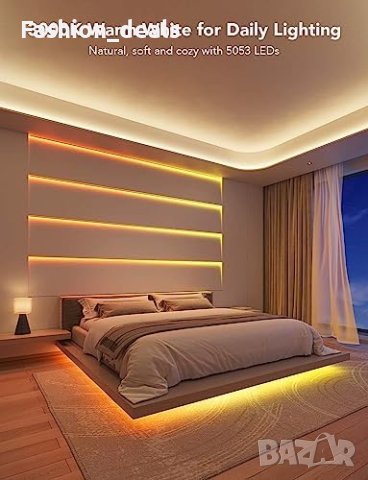 Нова 20 метра Топло бяла LED лента светлини за спалня Дом Хол Осветление, снимка 3 - Лед осветление - 42356528
