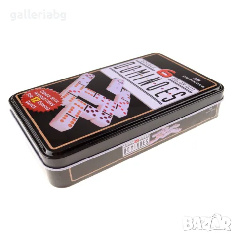 Игра на домино в метална кутия, снимка 2 - Домино - 49225121