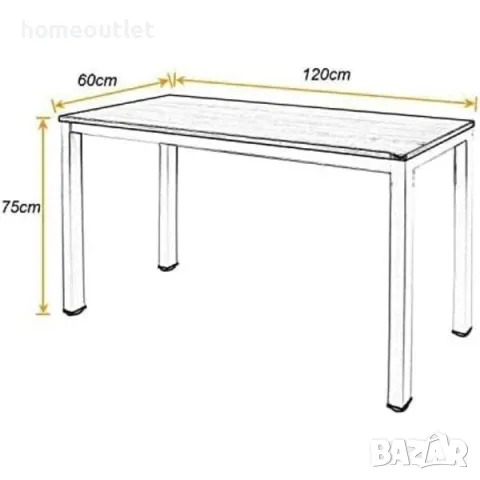 ПРОМОЦИЯ Компютърно бюро / маса в черно LD-AC120-BW, снимка 6 - Бюра - 50095687