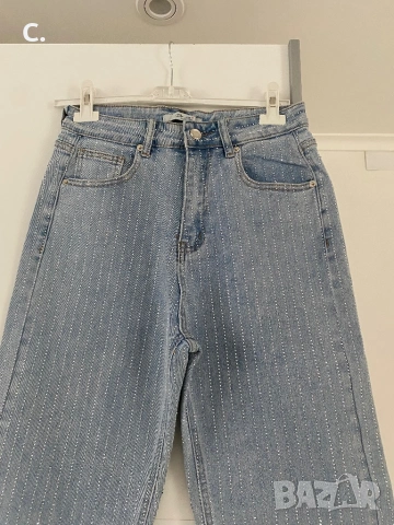 Дамска дънки с камъни, снимка 3 - Дънки - 53302417